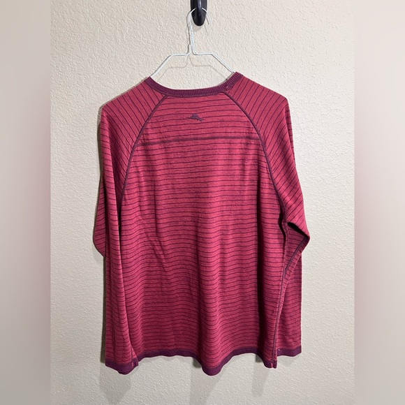 Tommy Bahama Red Striped Crewneck Sweater - Picture 3 of 6